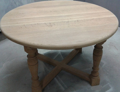 Zandstralen eiken tafel te Overijse