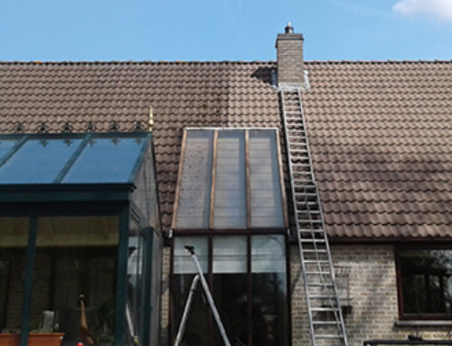 Reinigen van een dak te Jezus-Eik