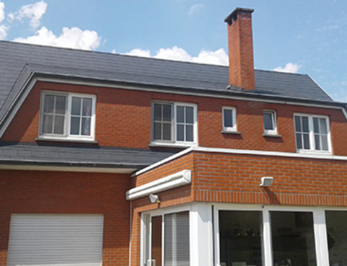 Reinigen en kleuren van leien dak te Overijse